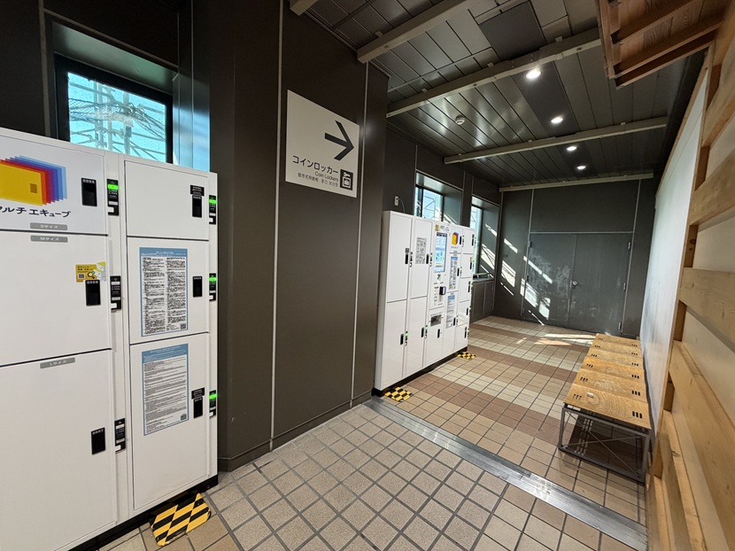 一ノ関駅の東口新幹線乗り場前のコインロッカー