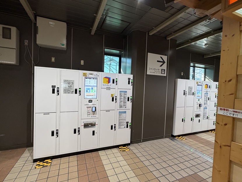 一ノ関駅新幹線改札口前のコインロッカー