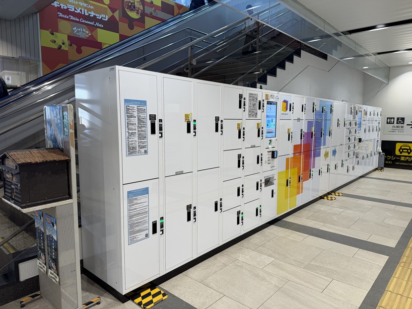 盛岡駅１階コインロッカーの様子（現地写真）