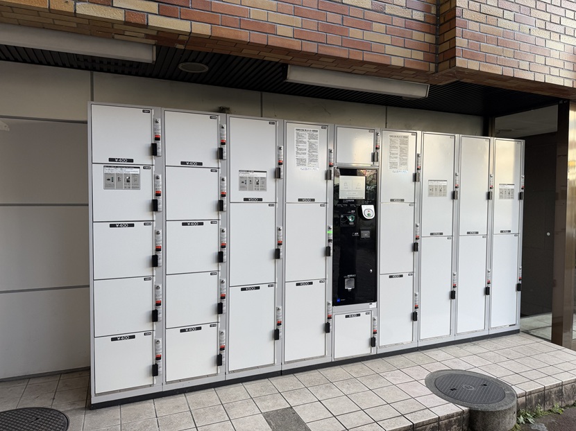 盛岡駅1階北口出口付近のコインロッカーの様子（現地写真）