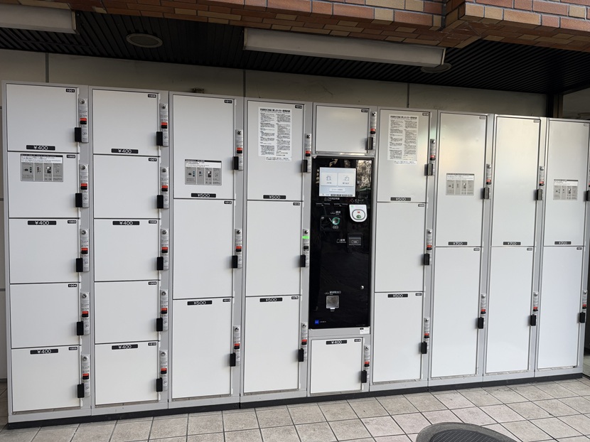 盛岡駅1階北口出口付近のコインロッカーの様子（現地写真）