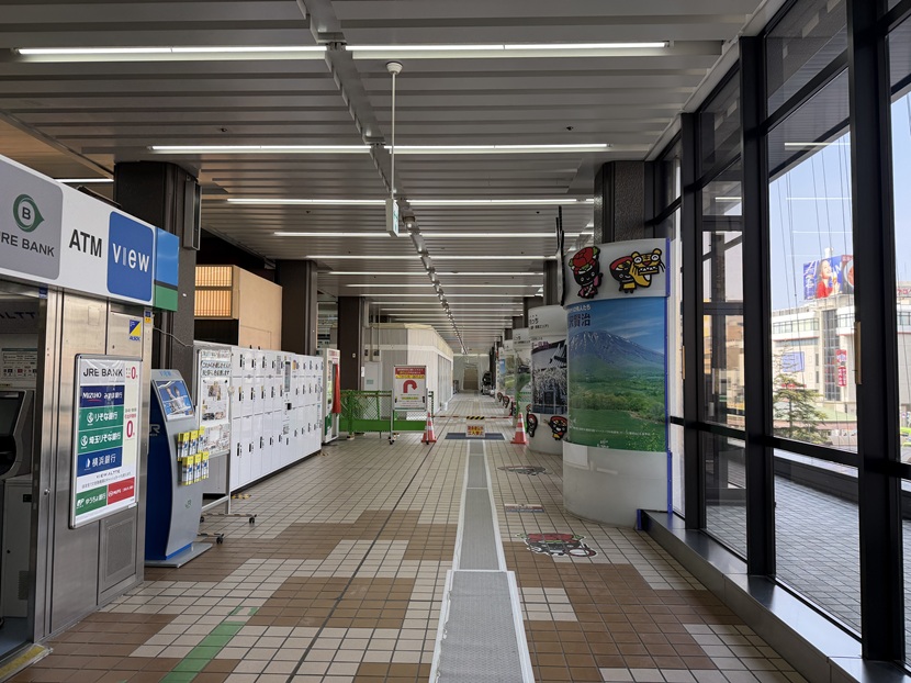 盛岡駅の南北通路通行止めの写真