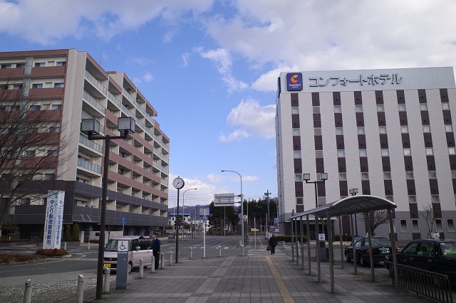 北上駅東口正面の写真