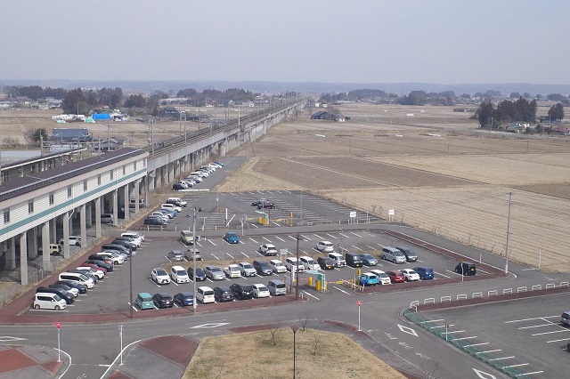 ホテルエポカの屋上展望台から見た風景写真