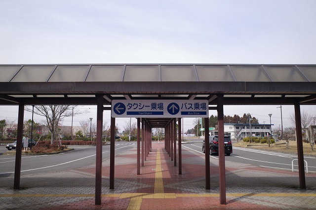 くりこま高原駅のタクシー乗り場の写真