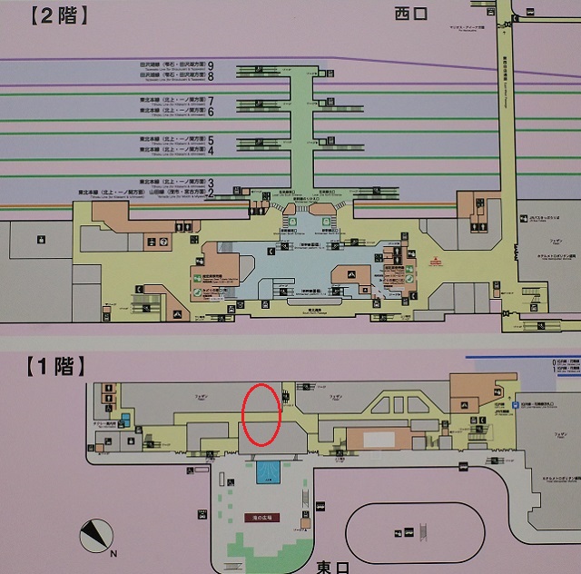 盛岡駅の構内図の写真
