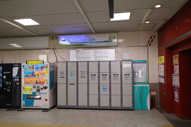 長町駅の駅改札内のコインロッカーの写真