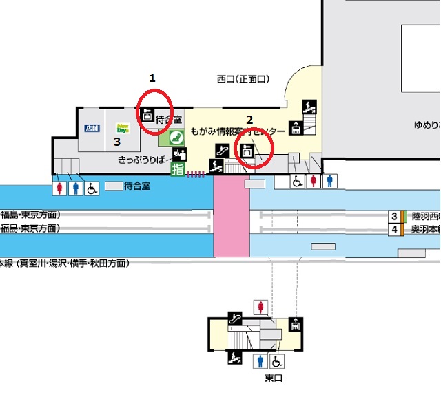 新庄駅の構内図の写真