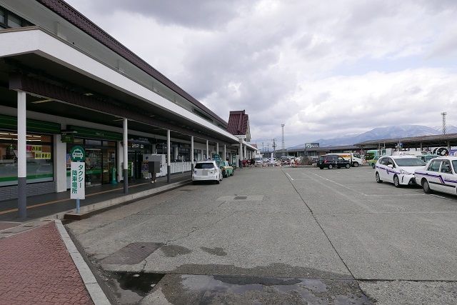 会津若松駅のタクシー乗り場の写真