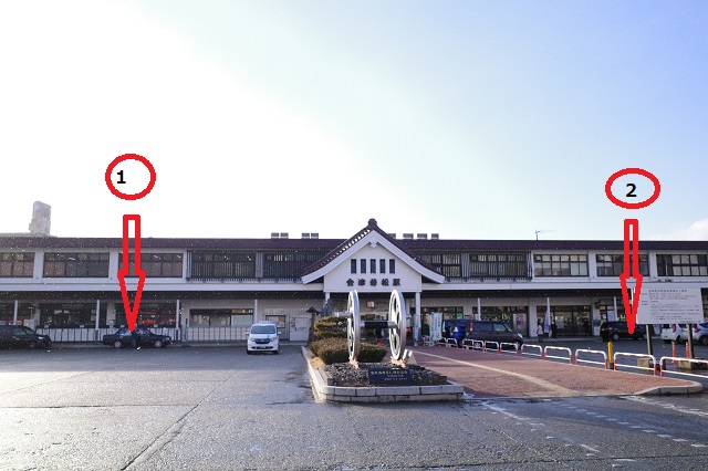 会津若松駅のコインロッカーの場所の写真