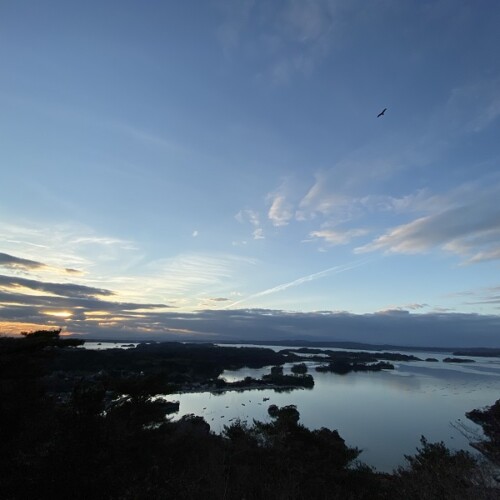 大高森展望台の夕日の写真