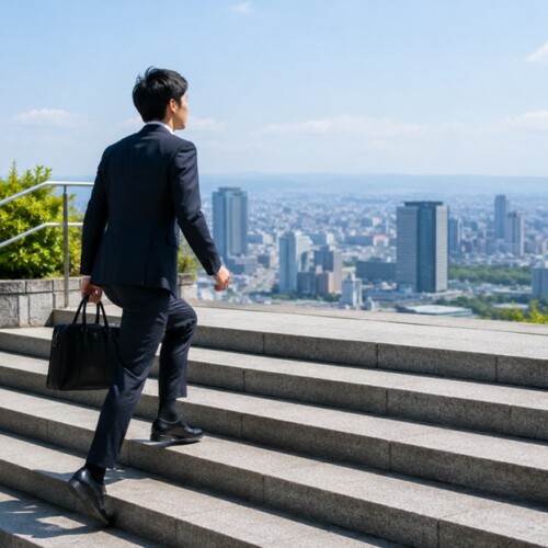 大きく飛躍して次の段階へ進むビジネスパーソン