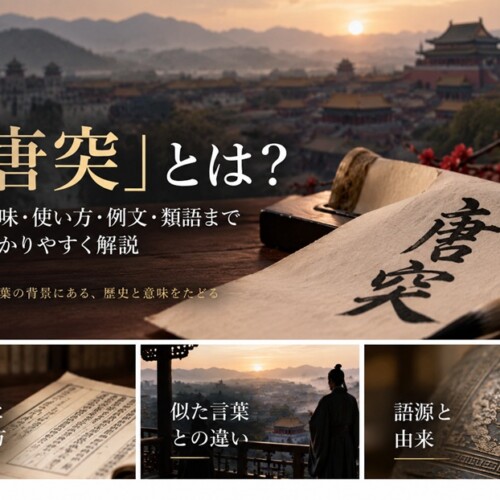 唐突の意味や語源を歴史的な雰囲気で表したイメージ