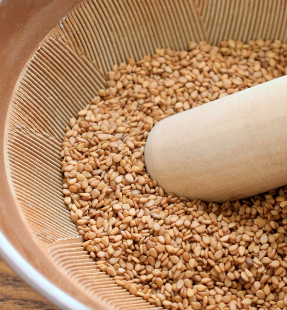 胡麻をするのイメージ写真