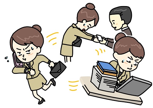 急いでるイラストのイメージ写真