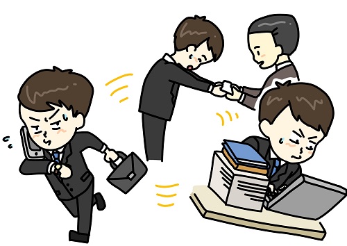 急いでるイラストのイメージ写真