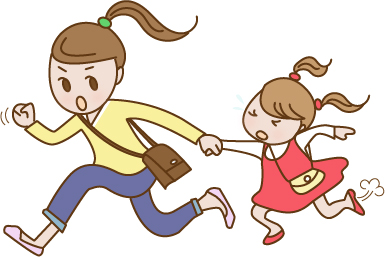 急いでるイラストのイメージ写真