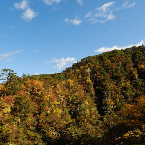鳴子峡の紅葉の写真