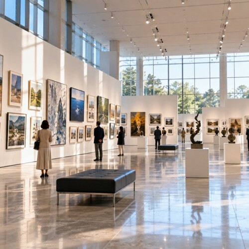 多くの作品が展示されたコンクール会場