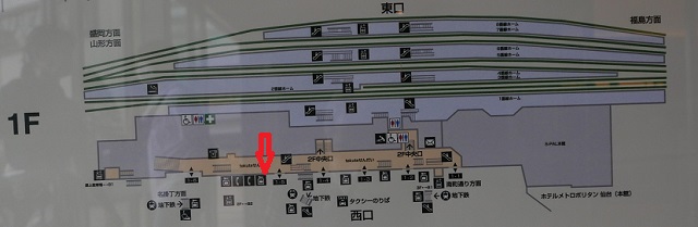 ラーメン無尽蔵の構内図での場所