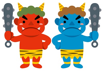 鬼の目にも涙のイラスト画像