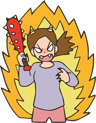 鬼の目にも涙のイラスト画像