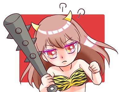 鬼の目にも涙のイラスト画像