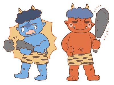 鬼の目にも涙のイラスト画像