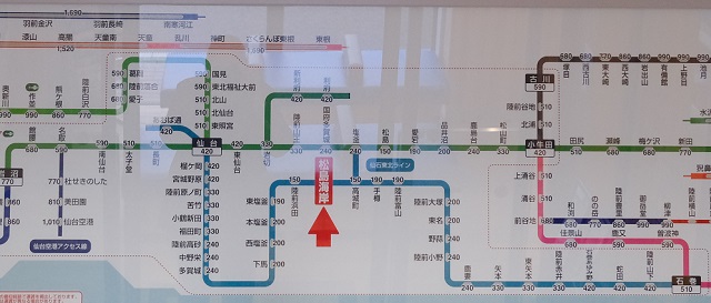 松島海岸駅の路線図