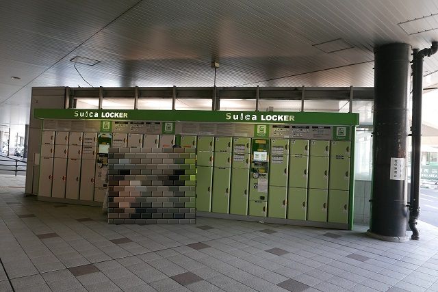 仙台駅西口一階のコインロッカーの設置状況の写真