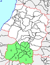 置賜地方の地図