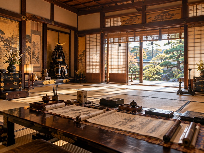 伊達政宗の家系図と伊達家の歴史をイメージした武家屋敷