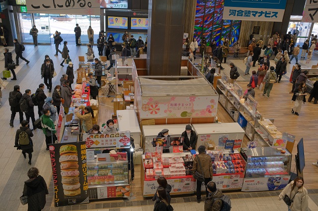 和菓子祭りの風景写真