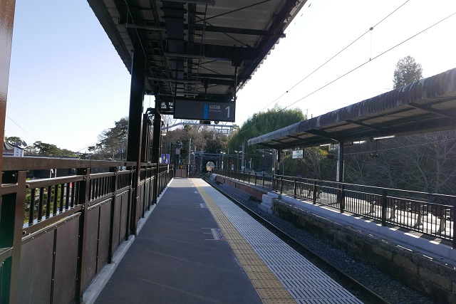 松島海岸駅の乗り場ホームの写真