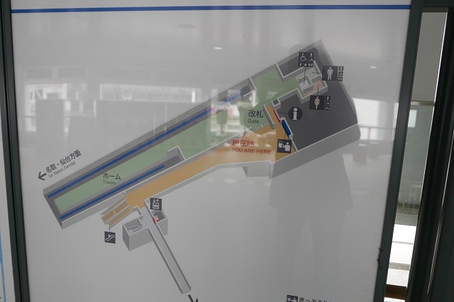 仙台空港駅の構内図の写真