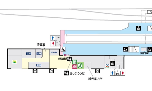 会津若松駅の構内図