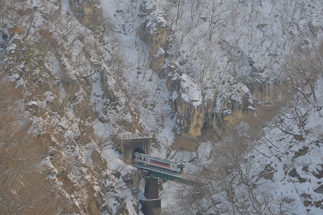 鳴子峡の冬の写真