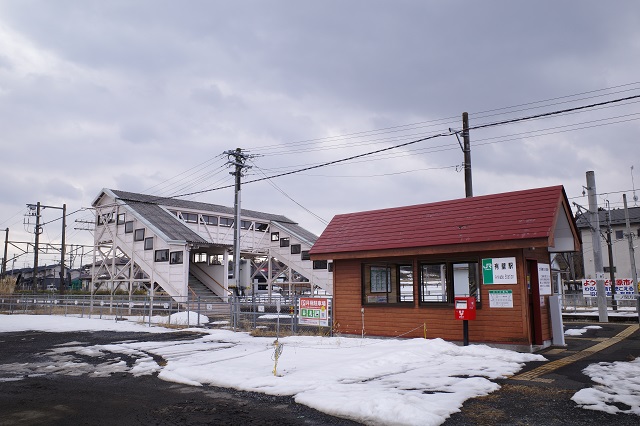 有壁駅の全景の写真