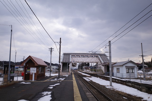 有壁駅のホームの風景