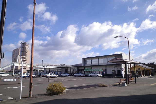 白石駅のタクシー乗り場の風景写真