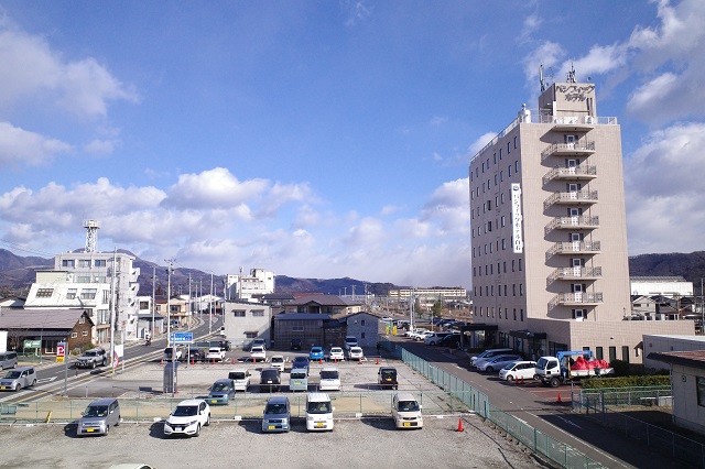 白石駅の駐車場の写真