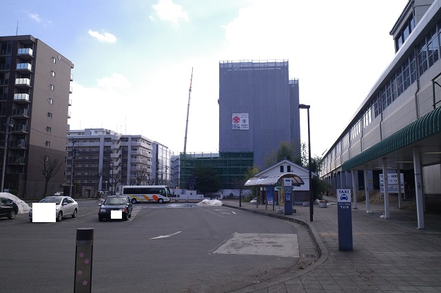 北上駅東口バス乗り場の写真