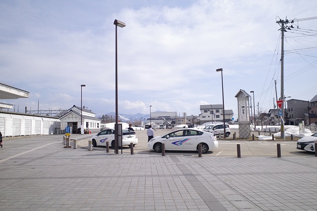 大石田駅のタクシー乗り場の写真
