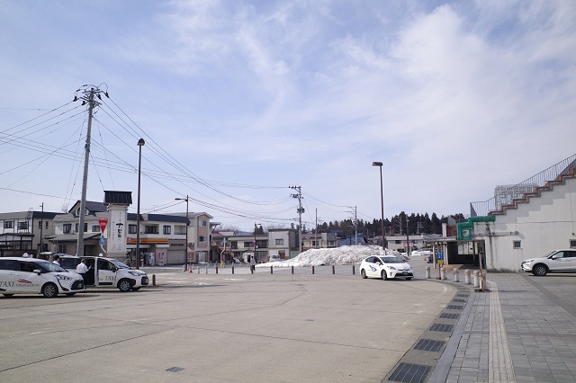 大石田駅のタクシー乗り場の写真