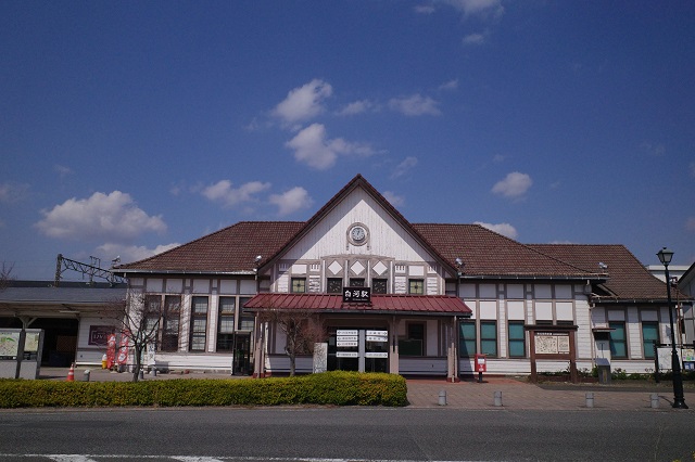 白河駅瀟洒な駅の風景写真