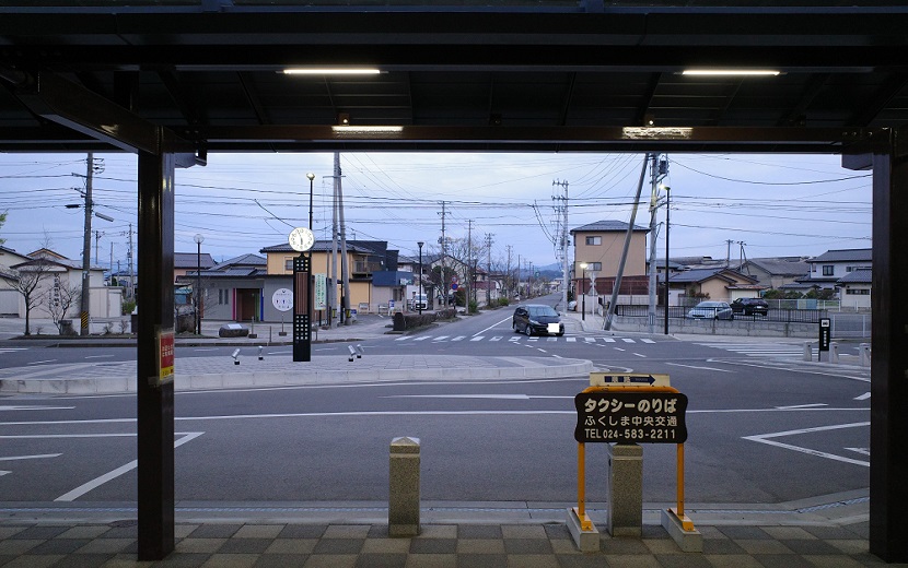 伊達駅のタクシー乗り場の風景写真