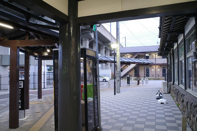 伊達駅のタクシー乗り場の風景写真