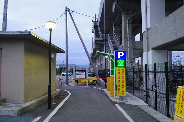 伊達駅の駐車場の風景写真