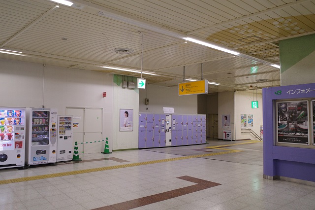 古川駅のコインロッカーの設置場所の写真