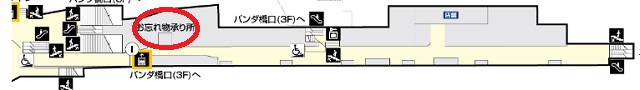 上野駅二階の構内図